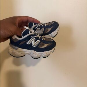 New Balance Kids' Navy and White Sneakers